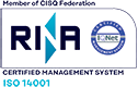Azienda con certificazione di qualità RINA ISO 14001:2015